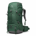 Large capacity outdoor hiking trekking backpack for men and women in dark green