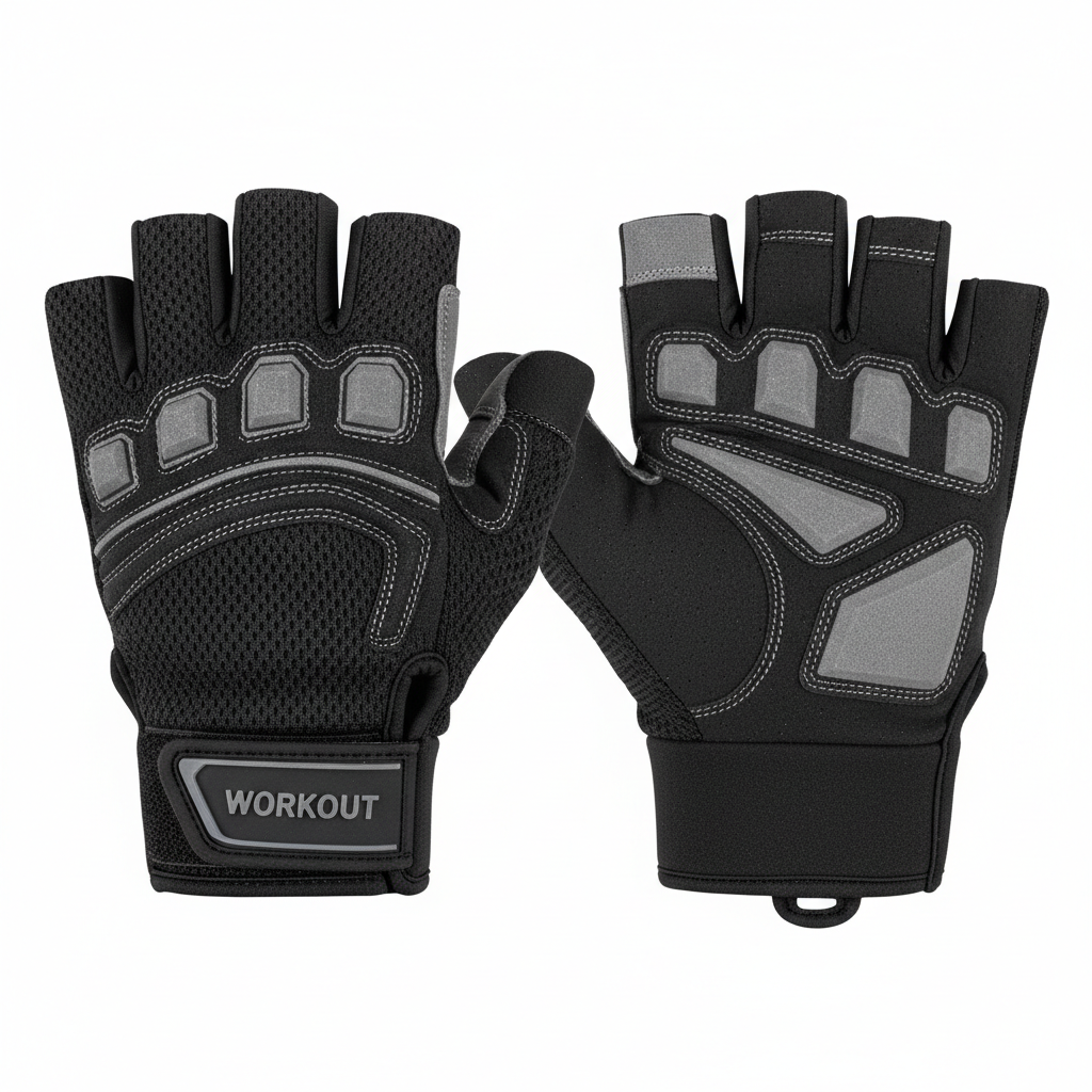 Men's Half-Finger Outdoor Fitness Gloves
