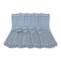Five-toe non-slip grip yoga pilates socks in light blue
